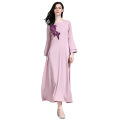 Кафтан Исламская Длинное Платье Одежда Синий Розовый Подгонянные Модели Абая Дубай